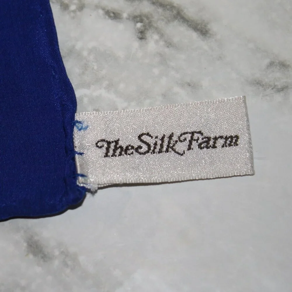 VINTAGE THE SILK FARM Scarf Polka Dot Patriotic Stripe Oversized Red White Blue
